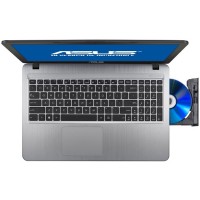  Laptop ASUS 15.6" X540SA, HD, Procesor Intel® Celeron® Dual Core N3060 (2M Cache, up to 2.48 GHz), 4GB, 500GB, GMA HD 400, FreeDos, Silver